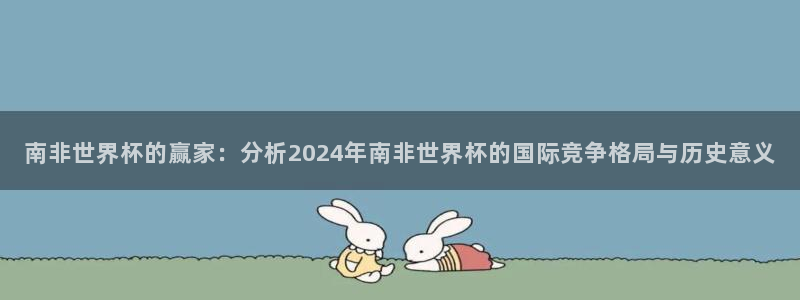 2026世界杯预选赛：南非世界杯的赢家：分析2024年南非世界杯的国际竞争格局与历史意义